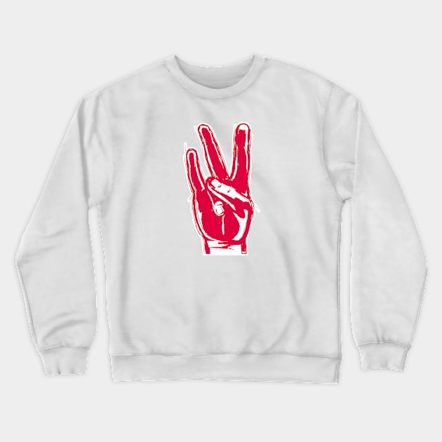 WALKING FINGER Crewneck Sweatshirt by Valera Kibiks